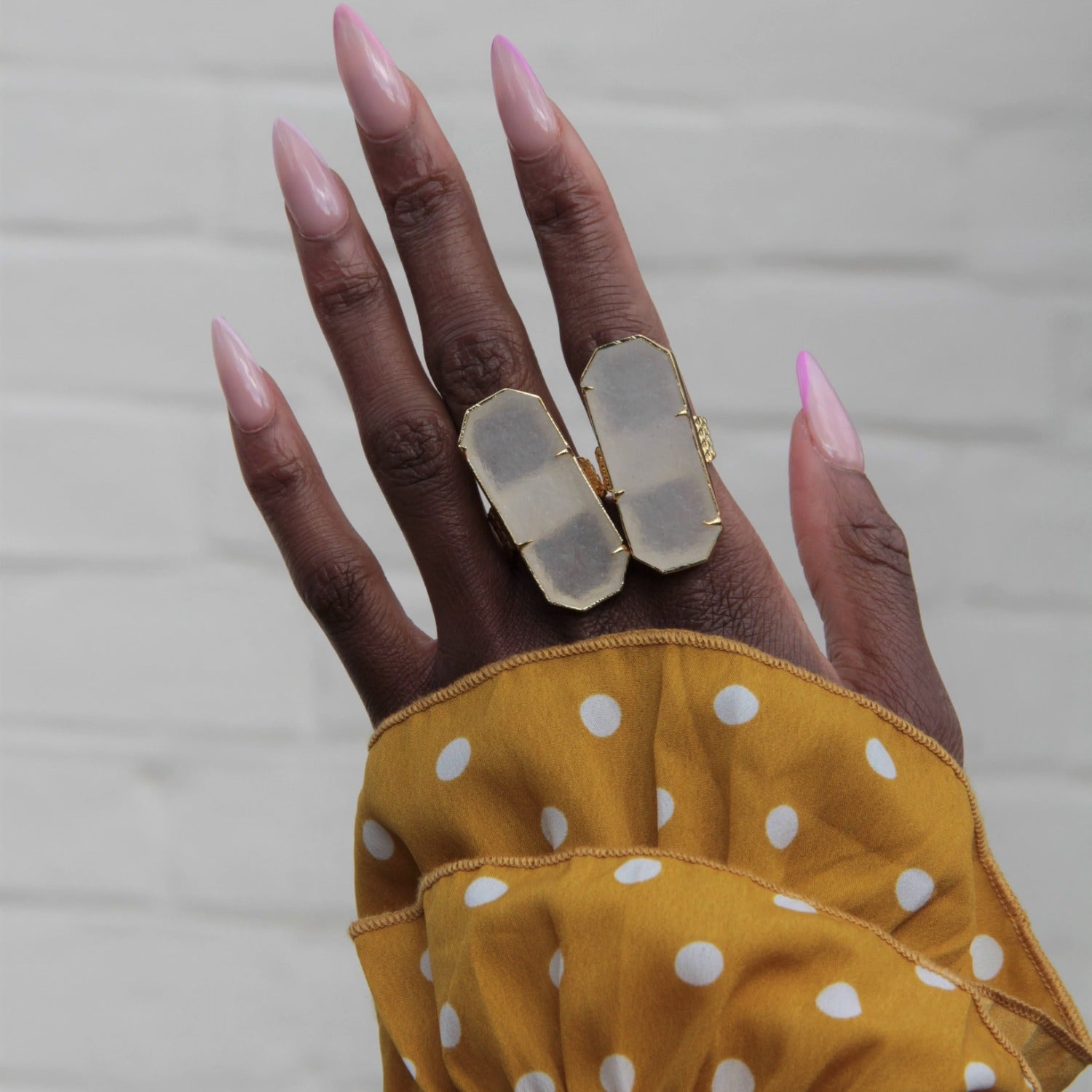 Inner Strength Gemstone Gold Statement Ring