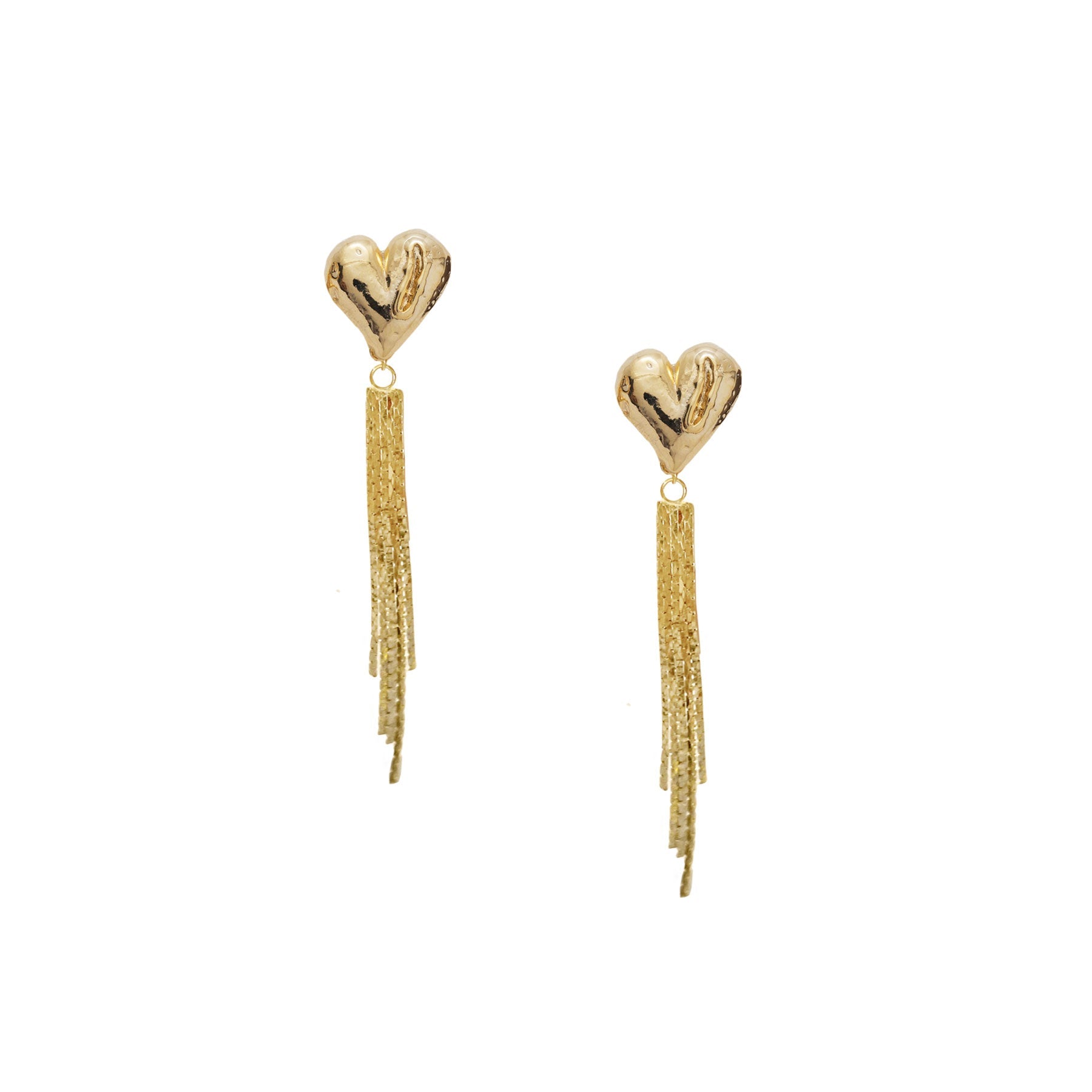 Hammered Heart Earrings