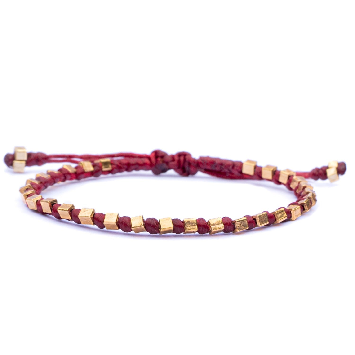 Handmade Gold Red Waterproof String Bracelet