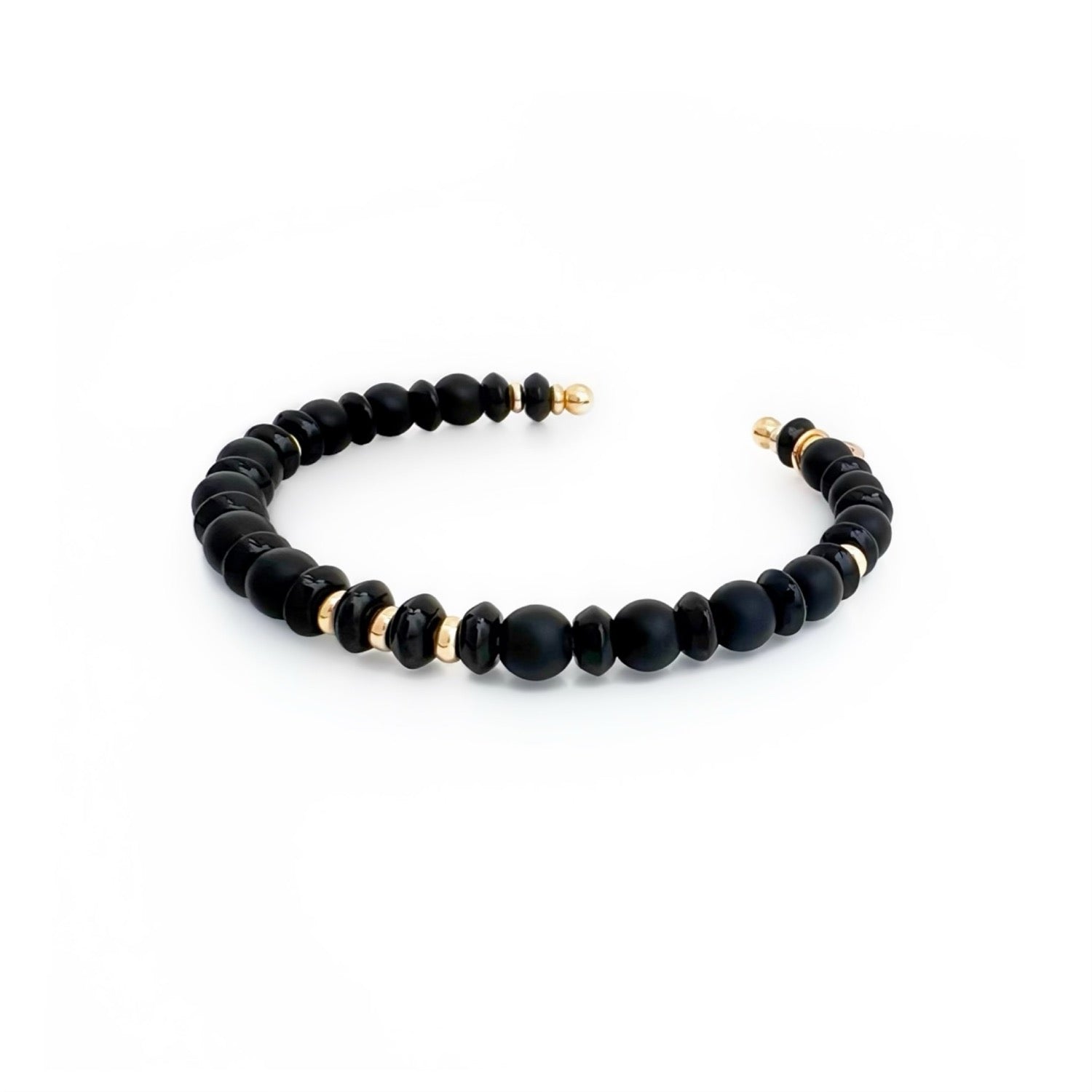 Helena Black Onyx Cuff Bracelet