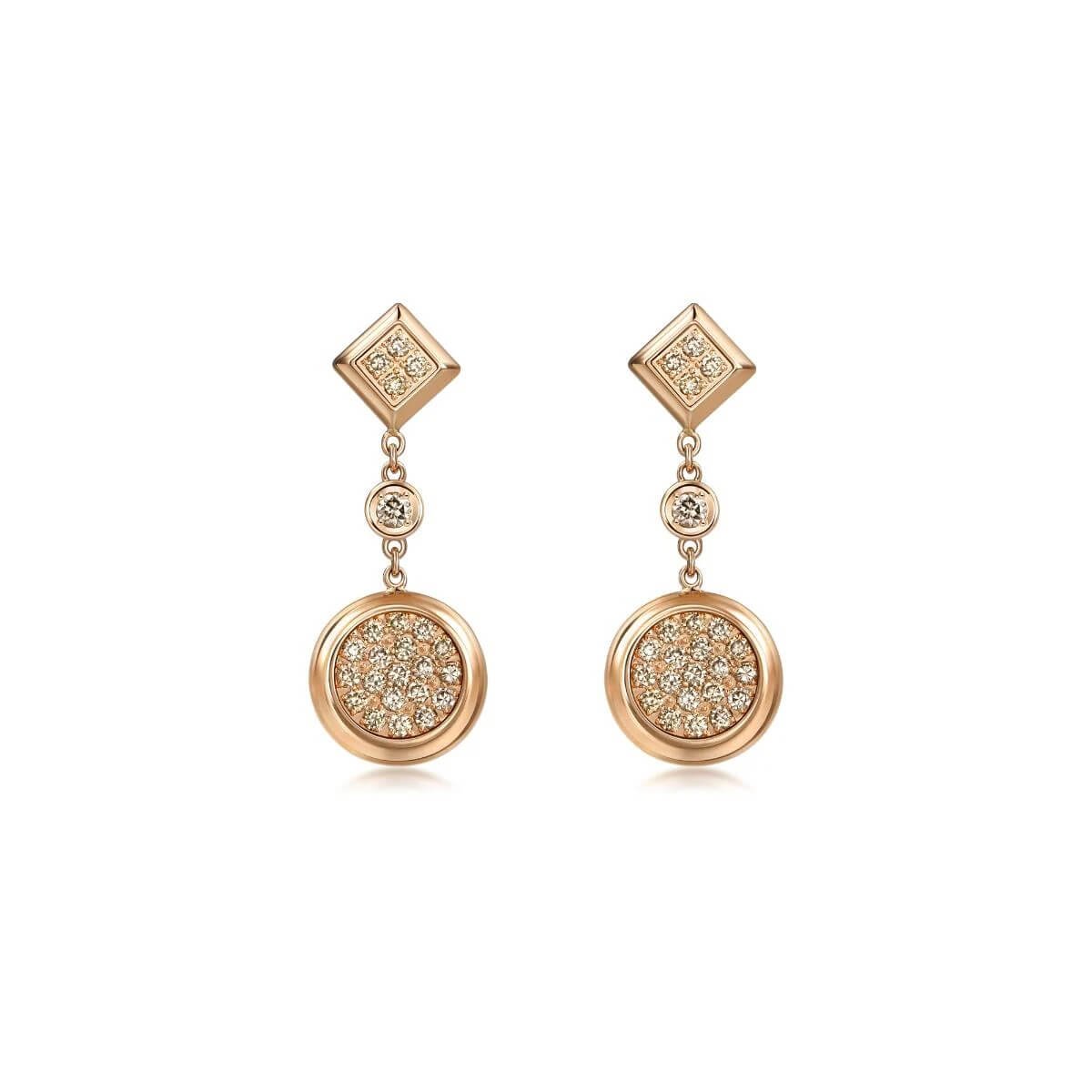 timeless-18k-red-gold-brown-diamond-earrings