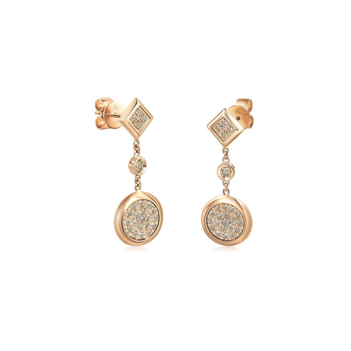 timeless-18k-red-gold-brown-diamond-earrings