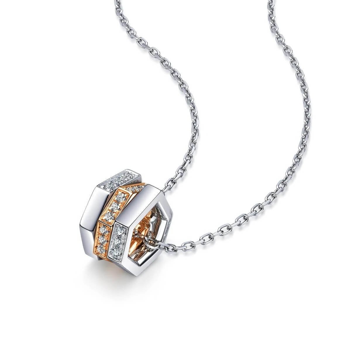 m18k-white-red-gold-diamond-necklace