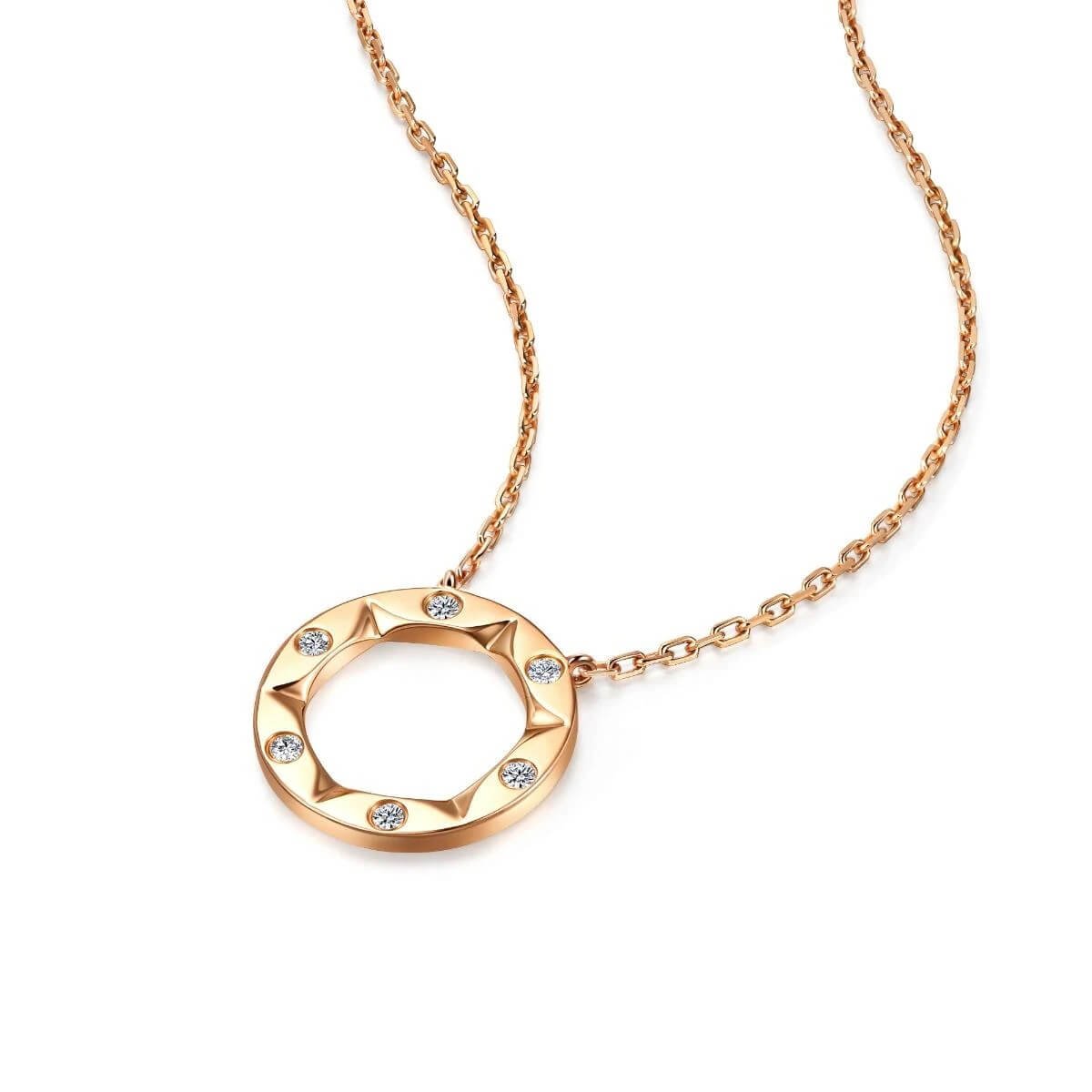 timeless-18k-rose-gold-diamond-necklace