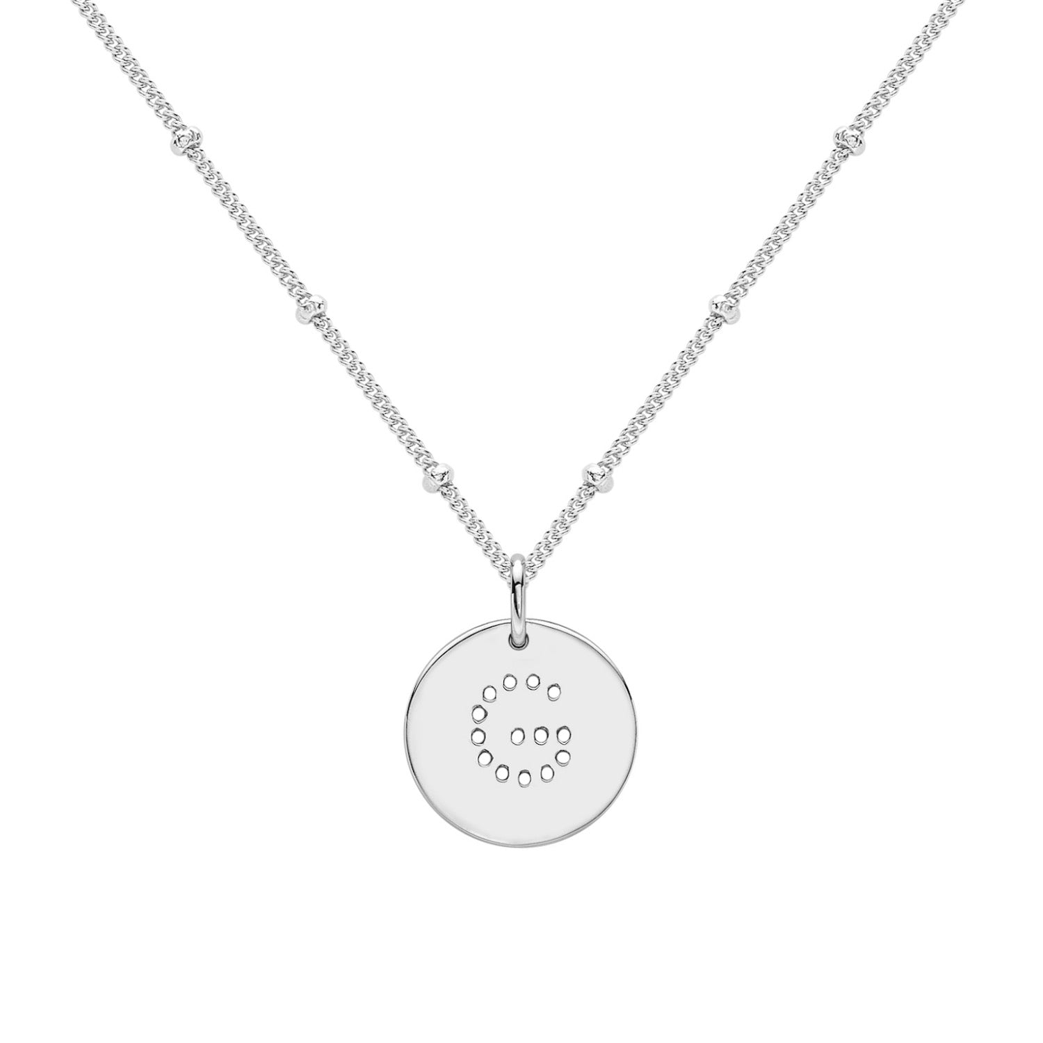 Silver Alphabet G Necklace