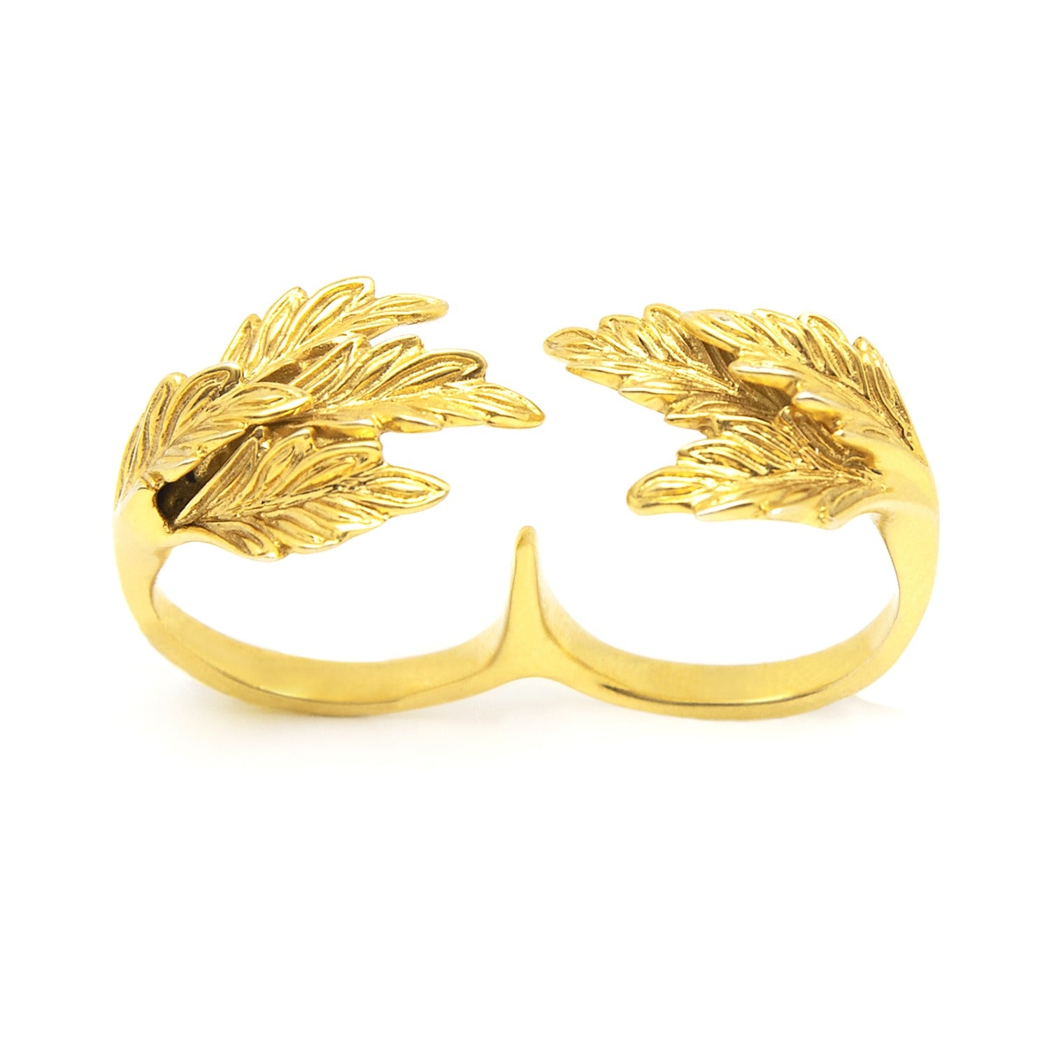 Jungle Silver Ring Gold Plated