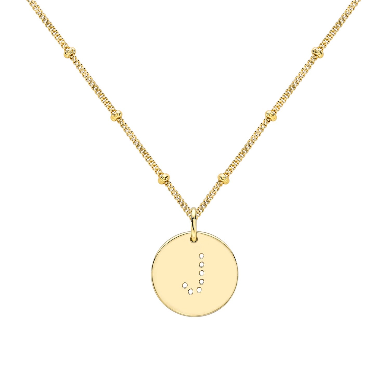 Gold Alphabet J Necklace