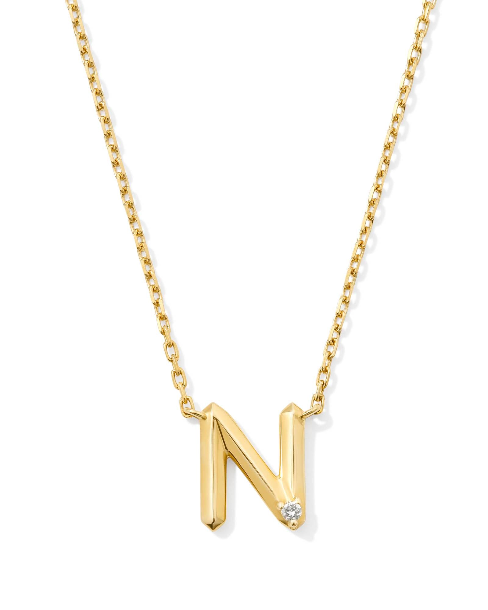 diamond-accent-letter-n-14k-yellow-gold-pendant-necklace-in-white-diamond-swarovski