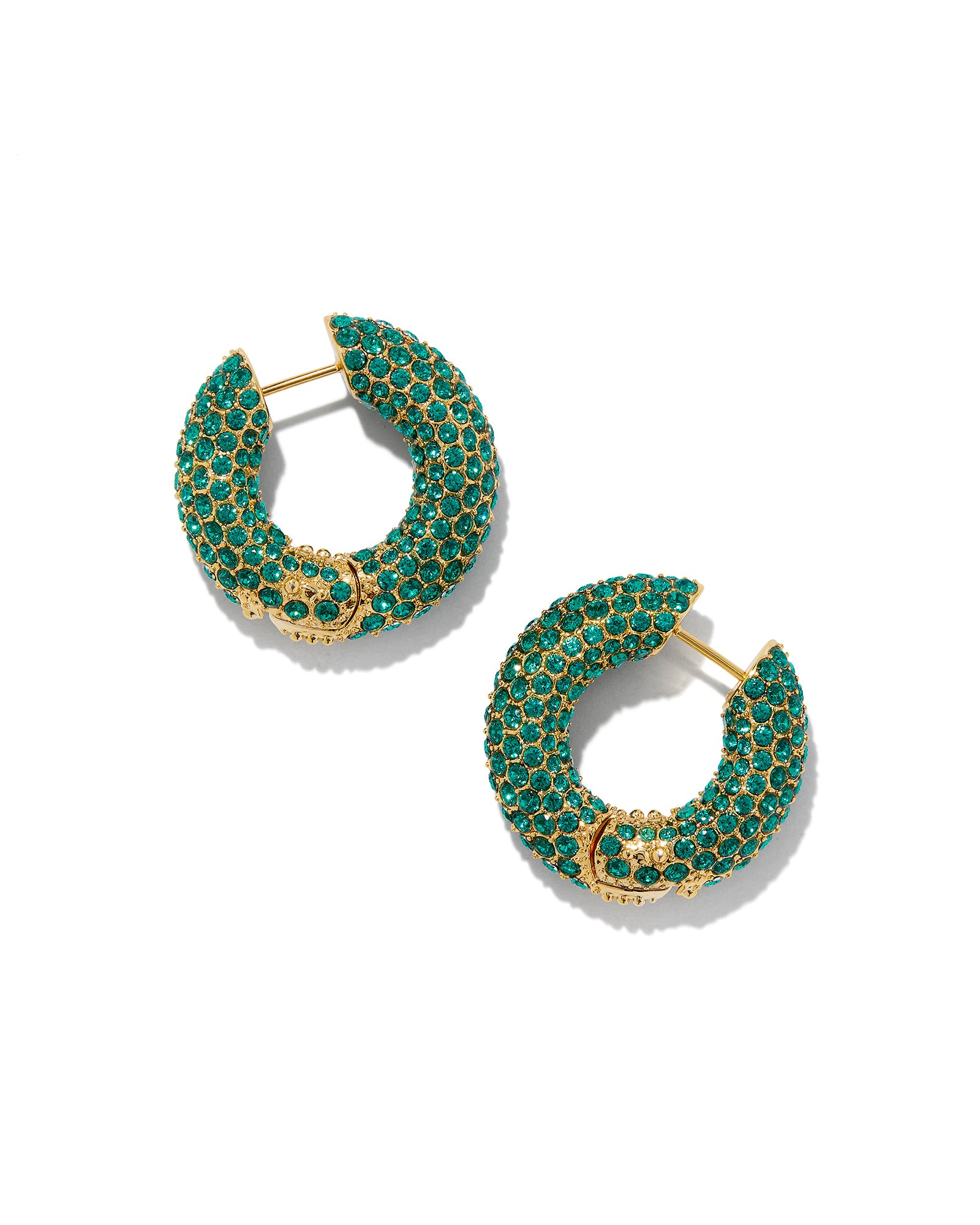 mikki-gold-pave-hoop-earrings-in-green-swarovski