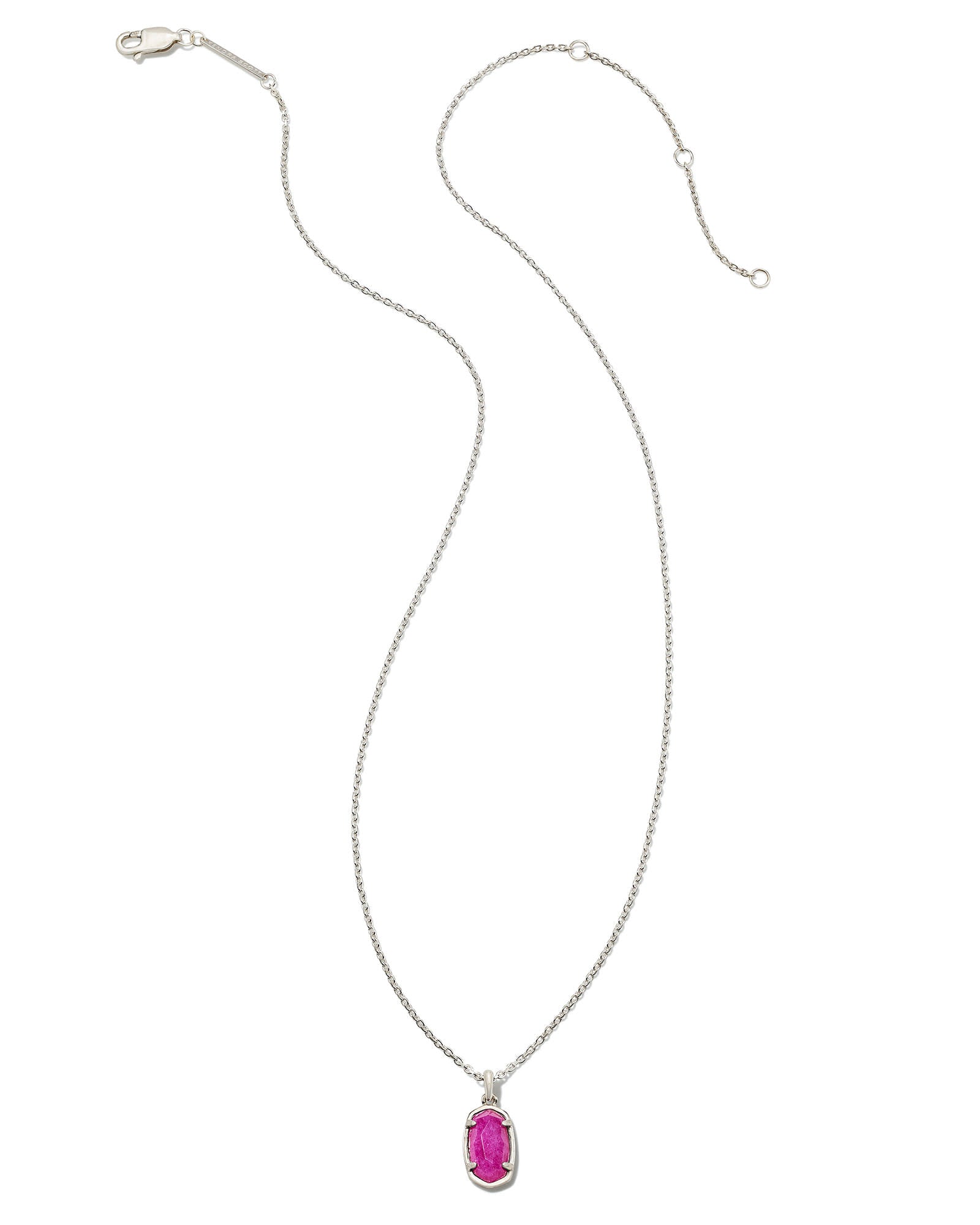 Mommy Me Sterling Silver Adult Stone Fern Short Pendant Necklace in