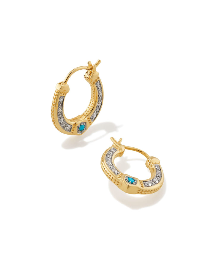 noble-14k-yellow-gold-huggie-earrings-in-turquoise-swarovski