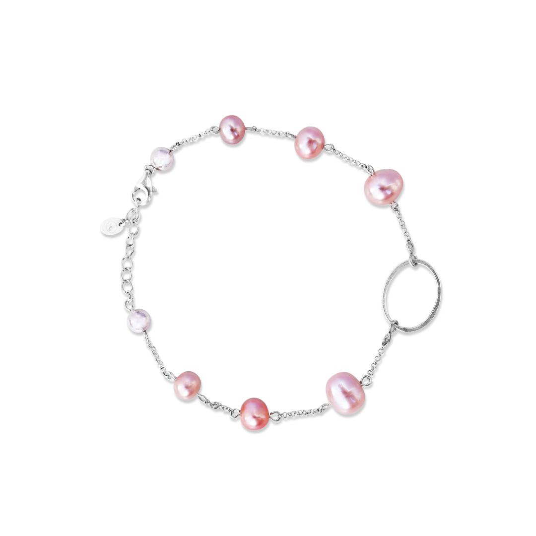 La Pierre Pink Fresh Water Pearl Bracelet