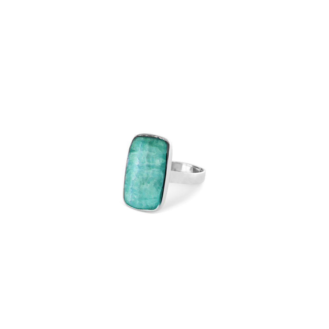 La Ste Le Amazonite Rectangle Ring