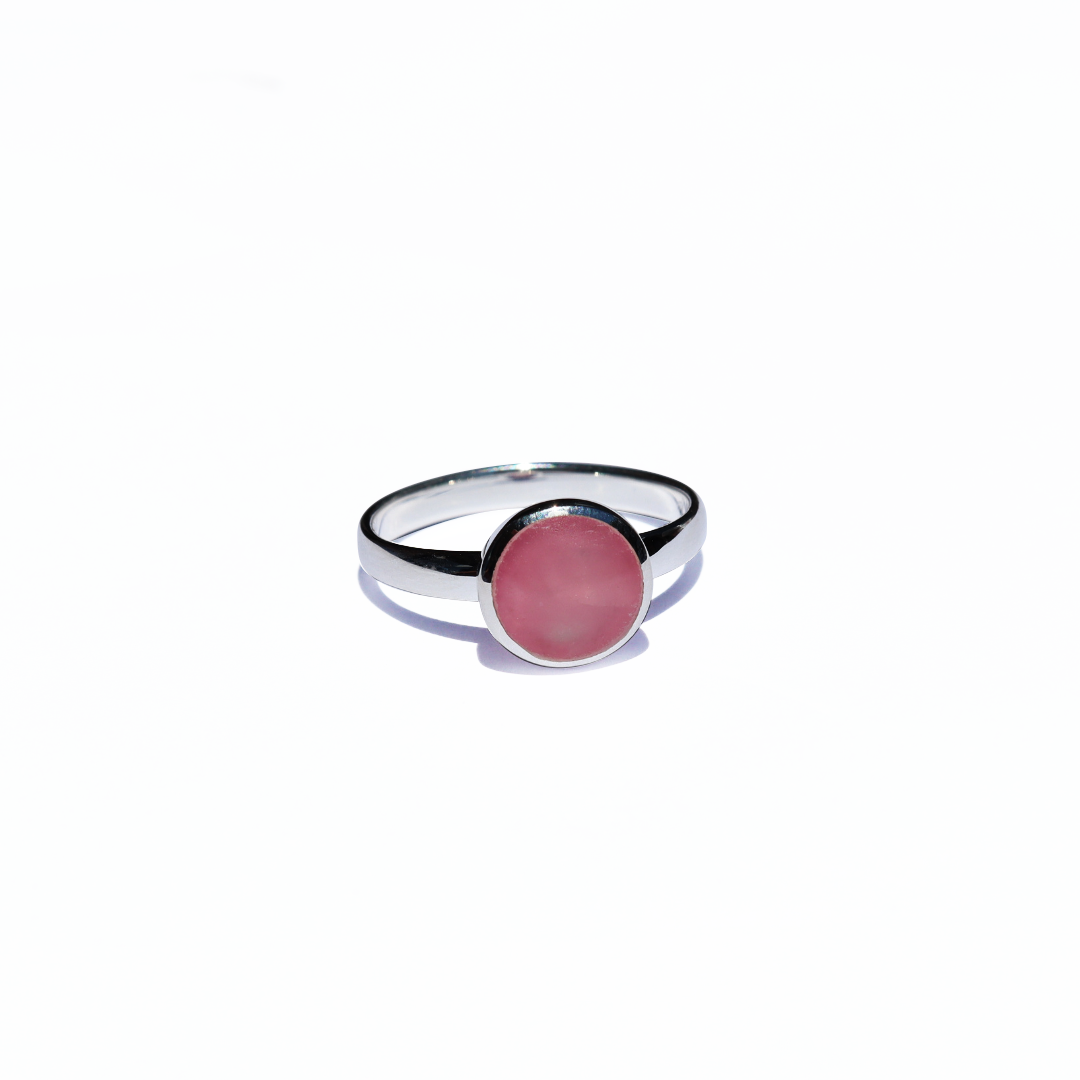 La Ste Le Rose Quartz Circle Ring