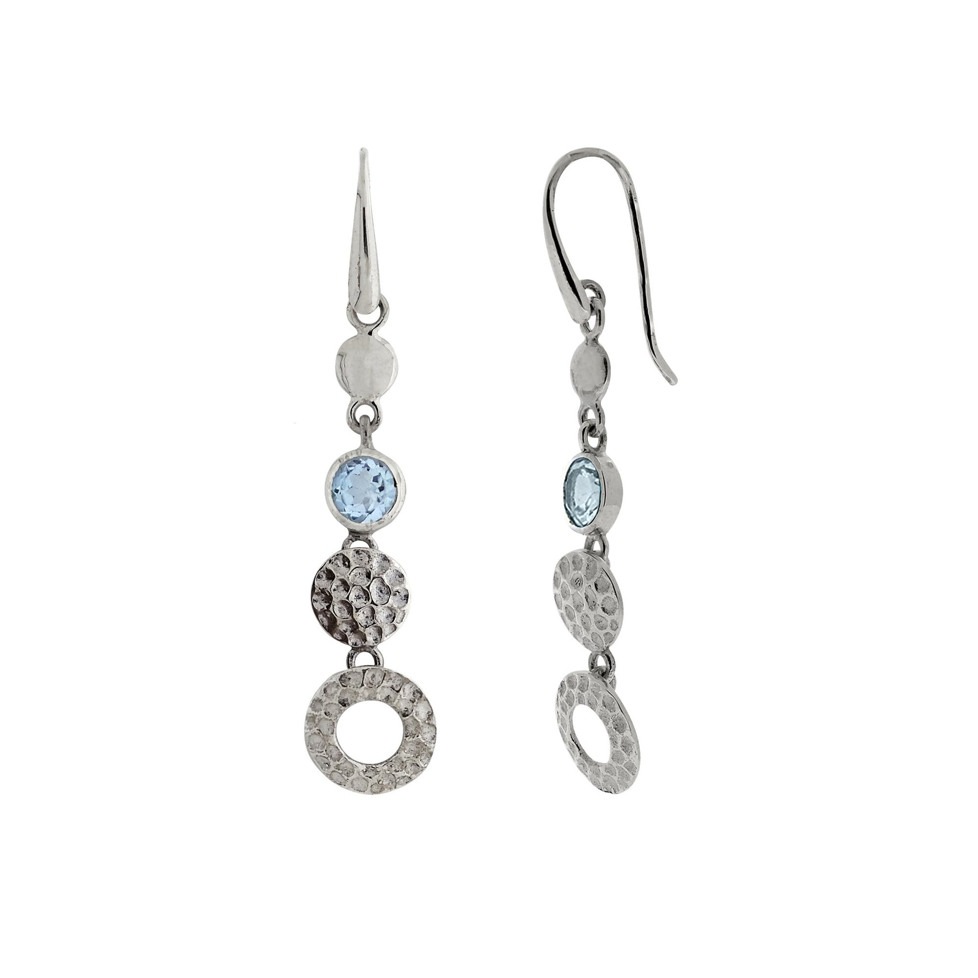 Lakshmi Earrings Blue Topaz