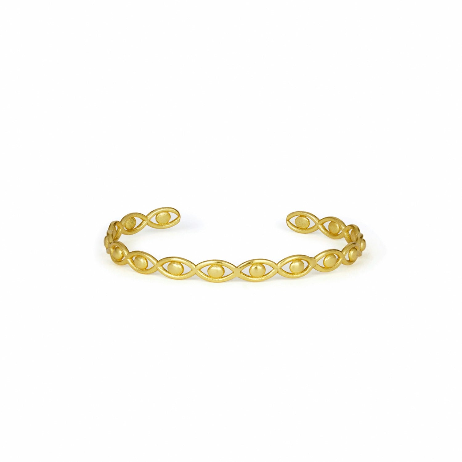 Mati Gold Eye Bangle Bracelet