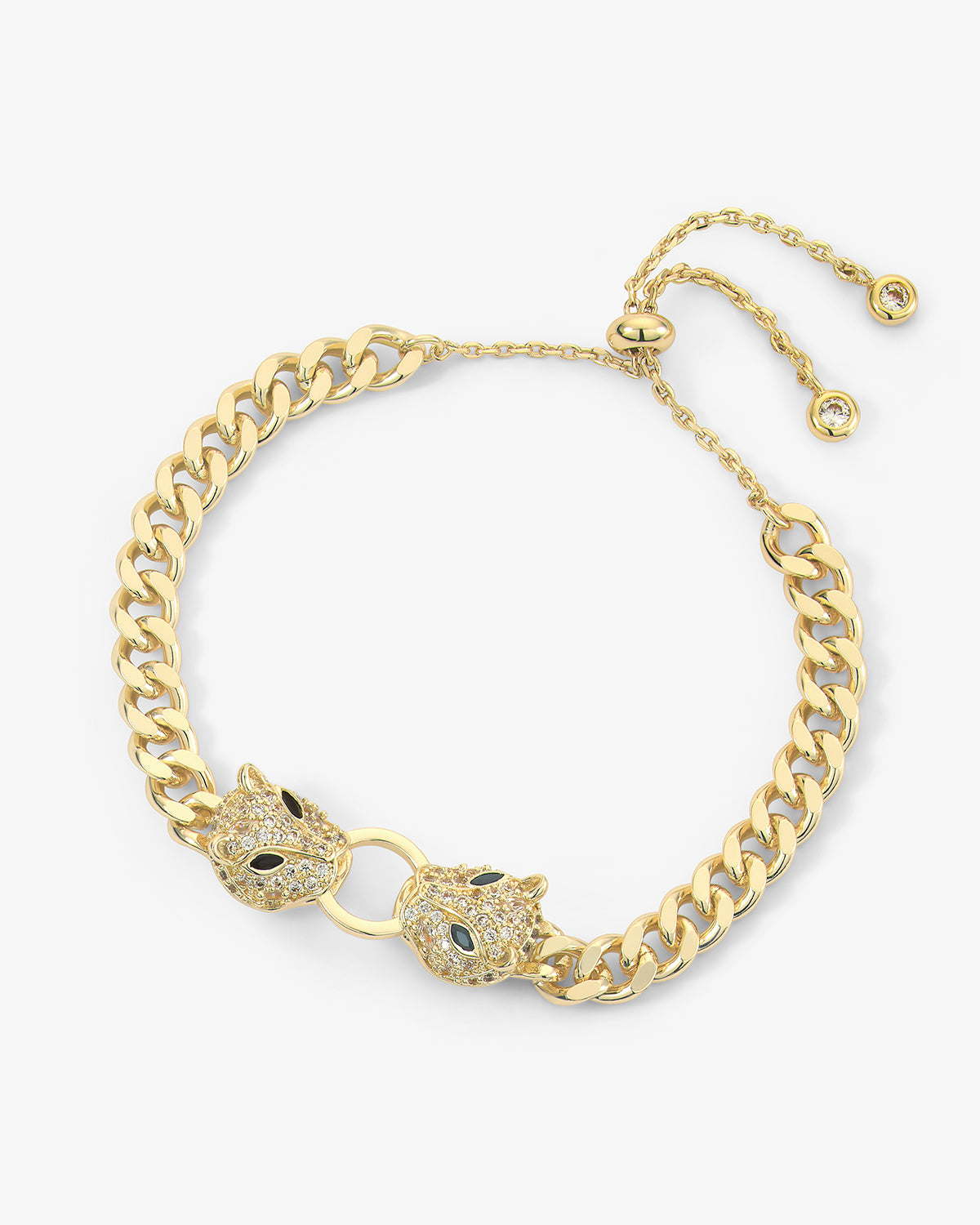 double-jaguar-cuban-bracelet-in-gold-and-white-diamondettes