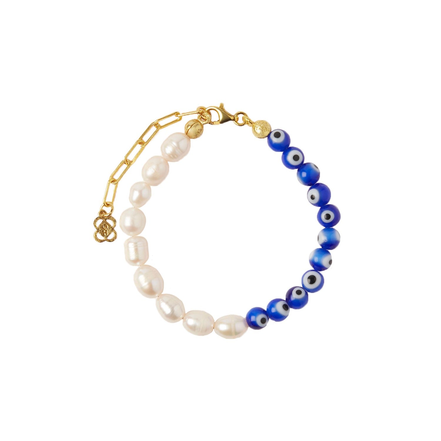 Mila Evil Eye Pearl Beaded Bracelet