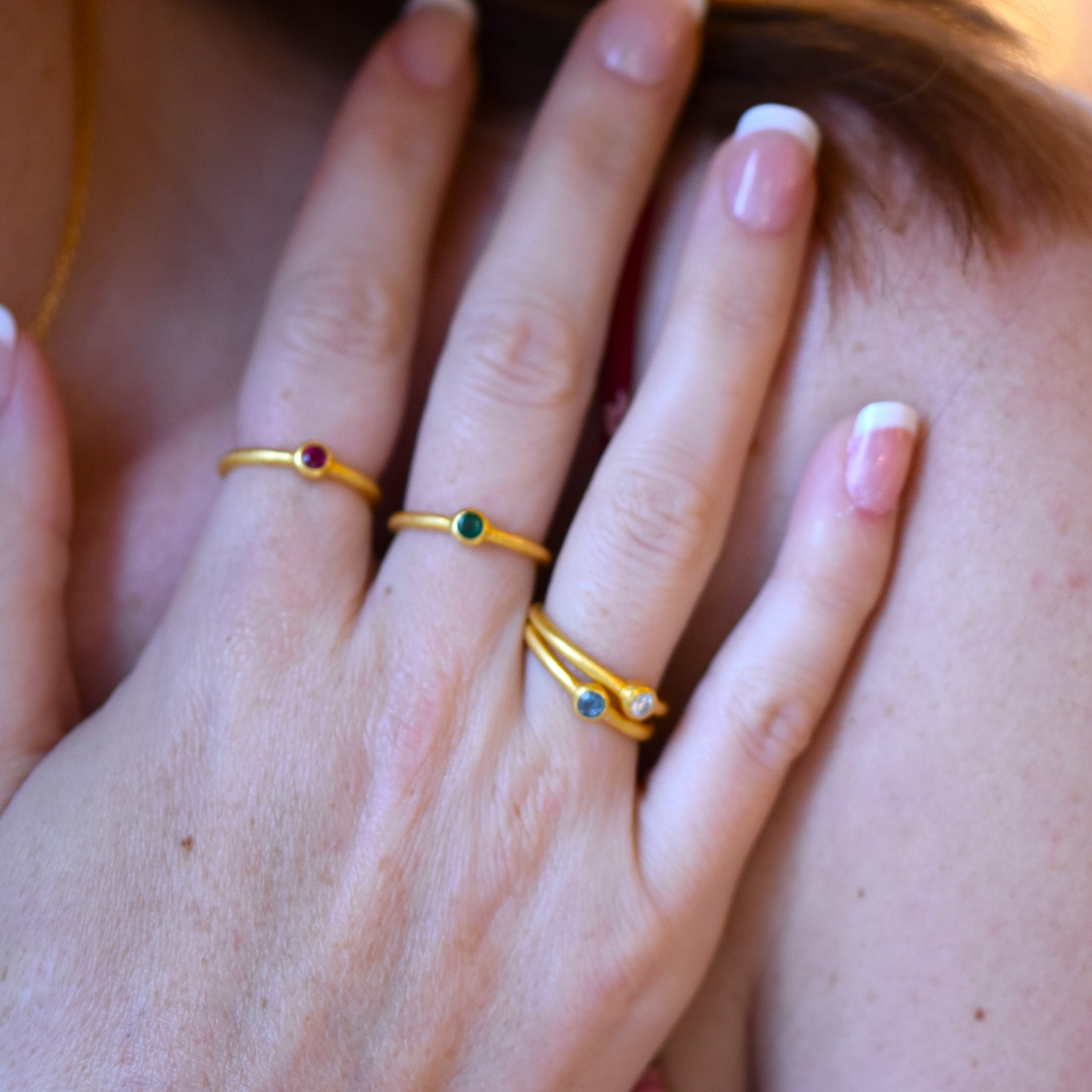 Emerald Stacking Ring