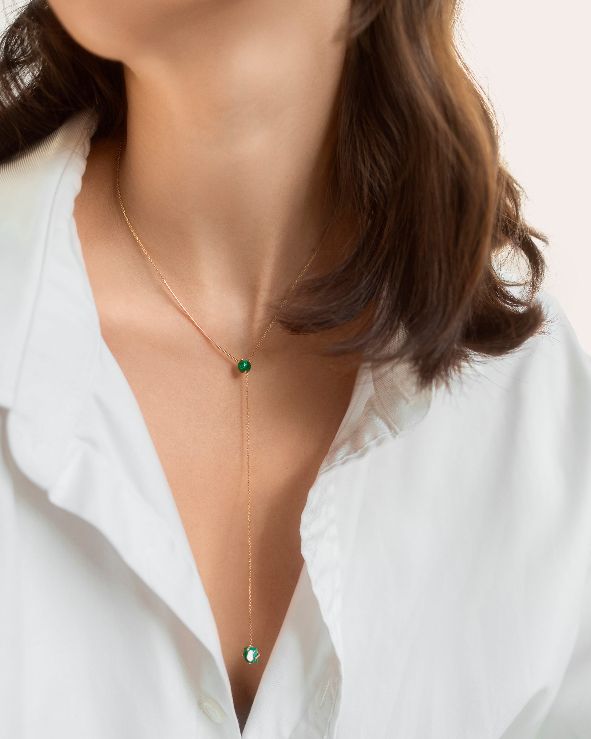 Drop Malachite Necklace