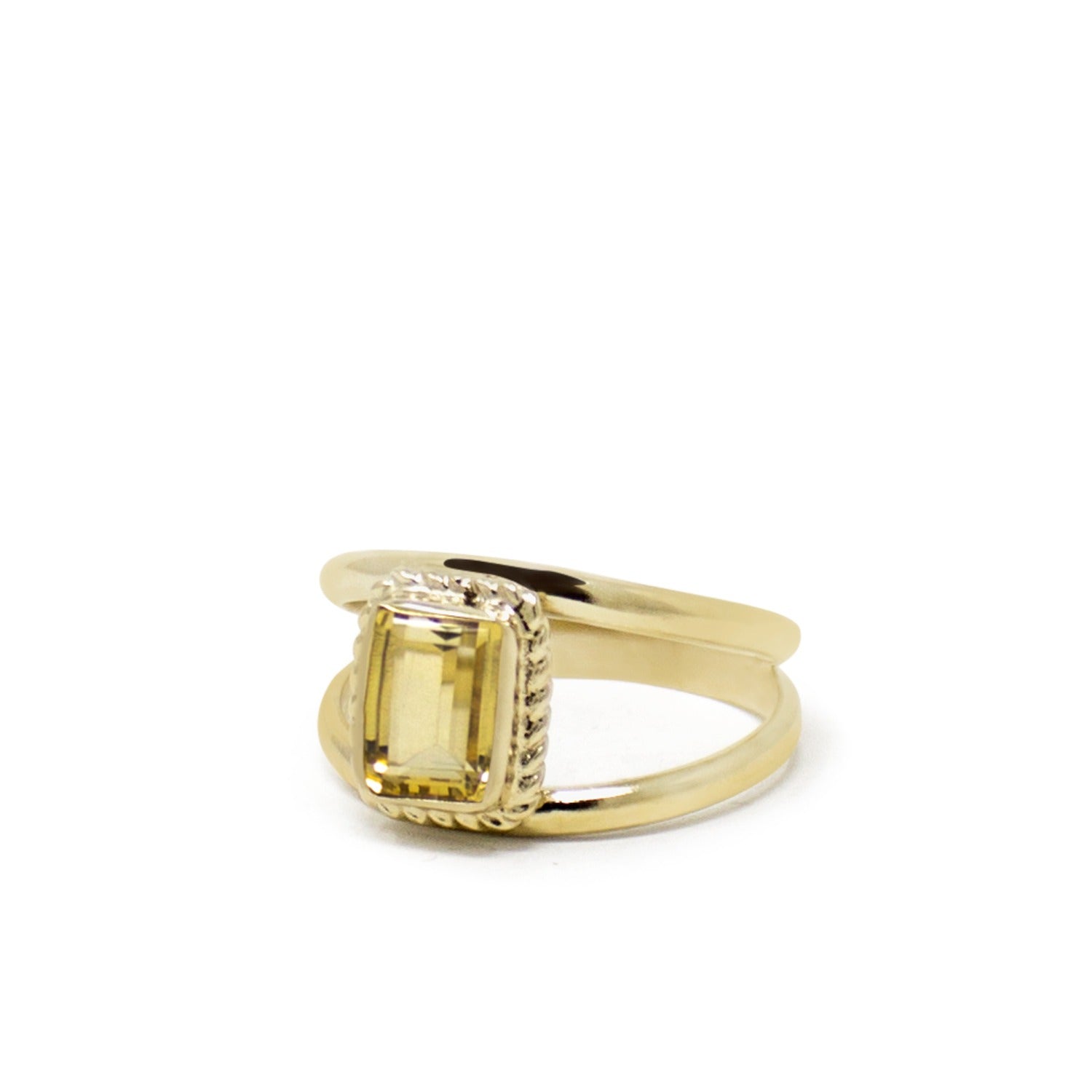 Luccichio Gold Vermeil Citrine Stacking Ring