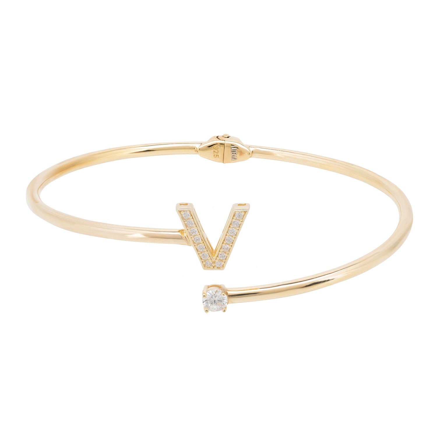 Initial Bangle Gold V