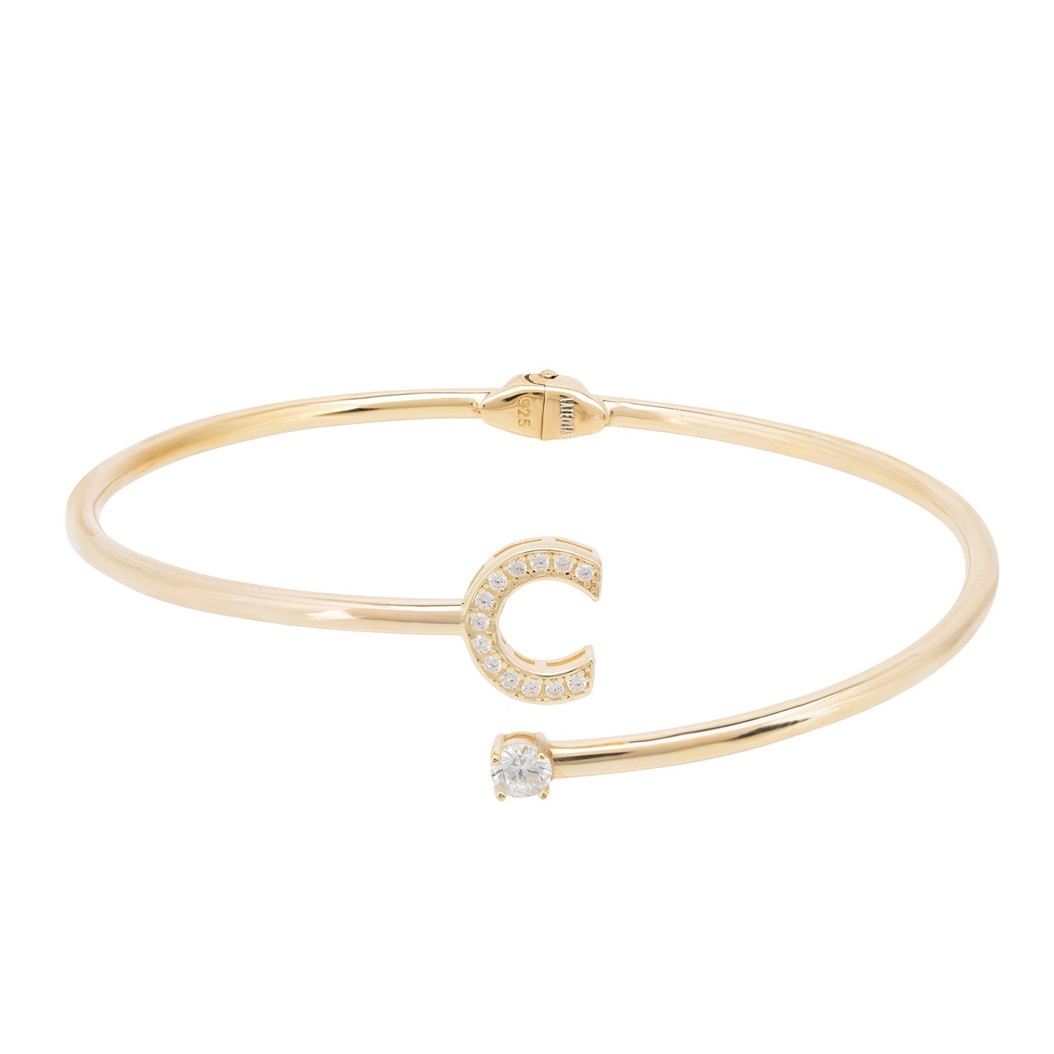 Initial Bangle Gold C