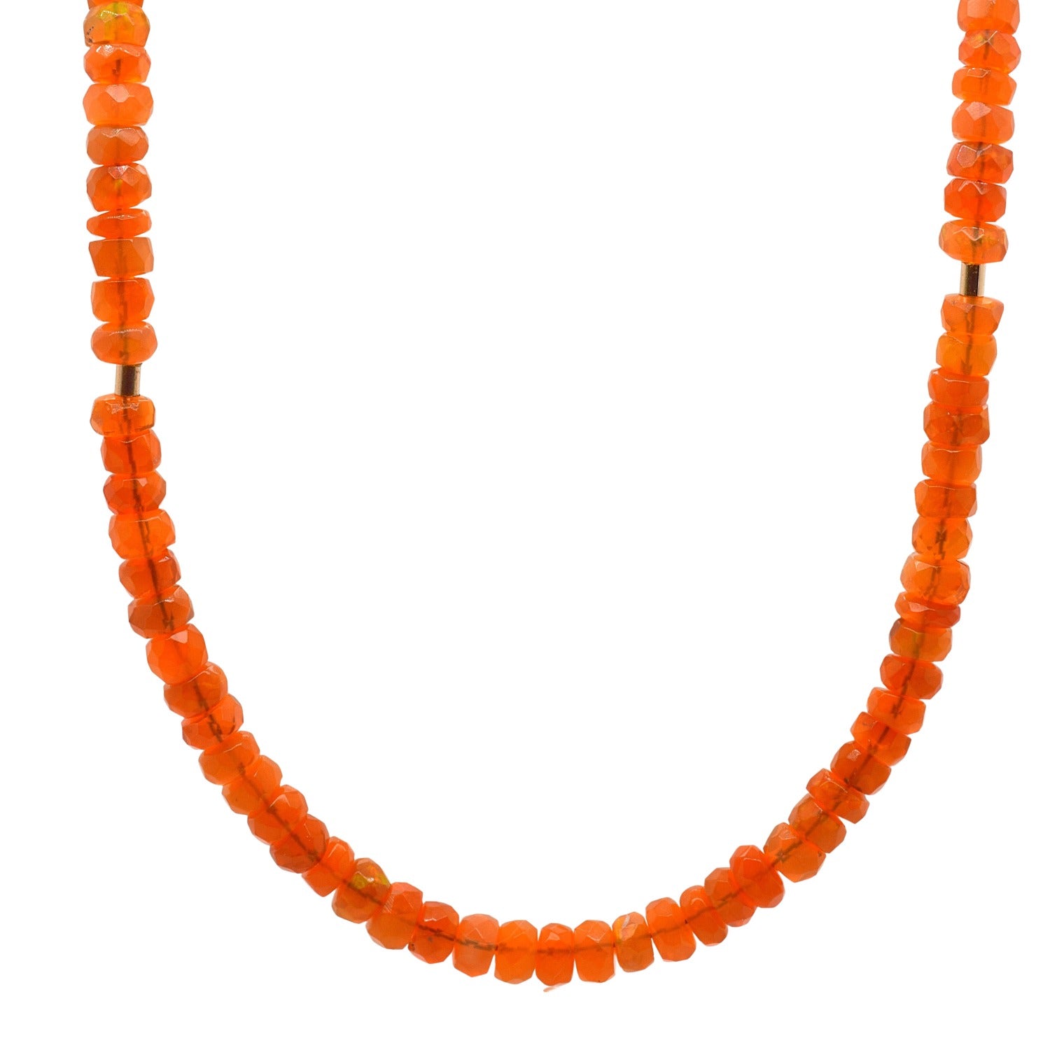 Orange Opal Gold Choker