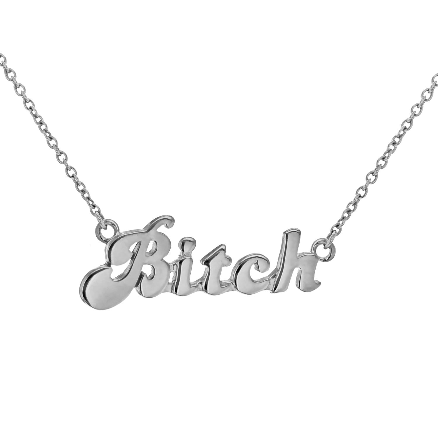 18kt Rose Gold Plated Bitch Necklace