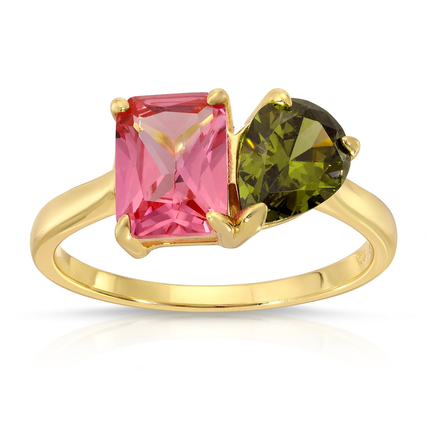 Perfect Pair Ring Pink Peridot