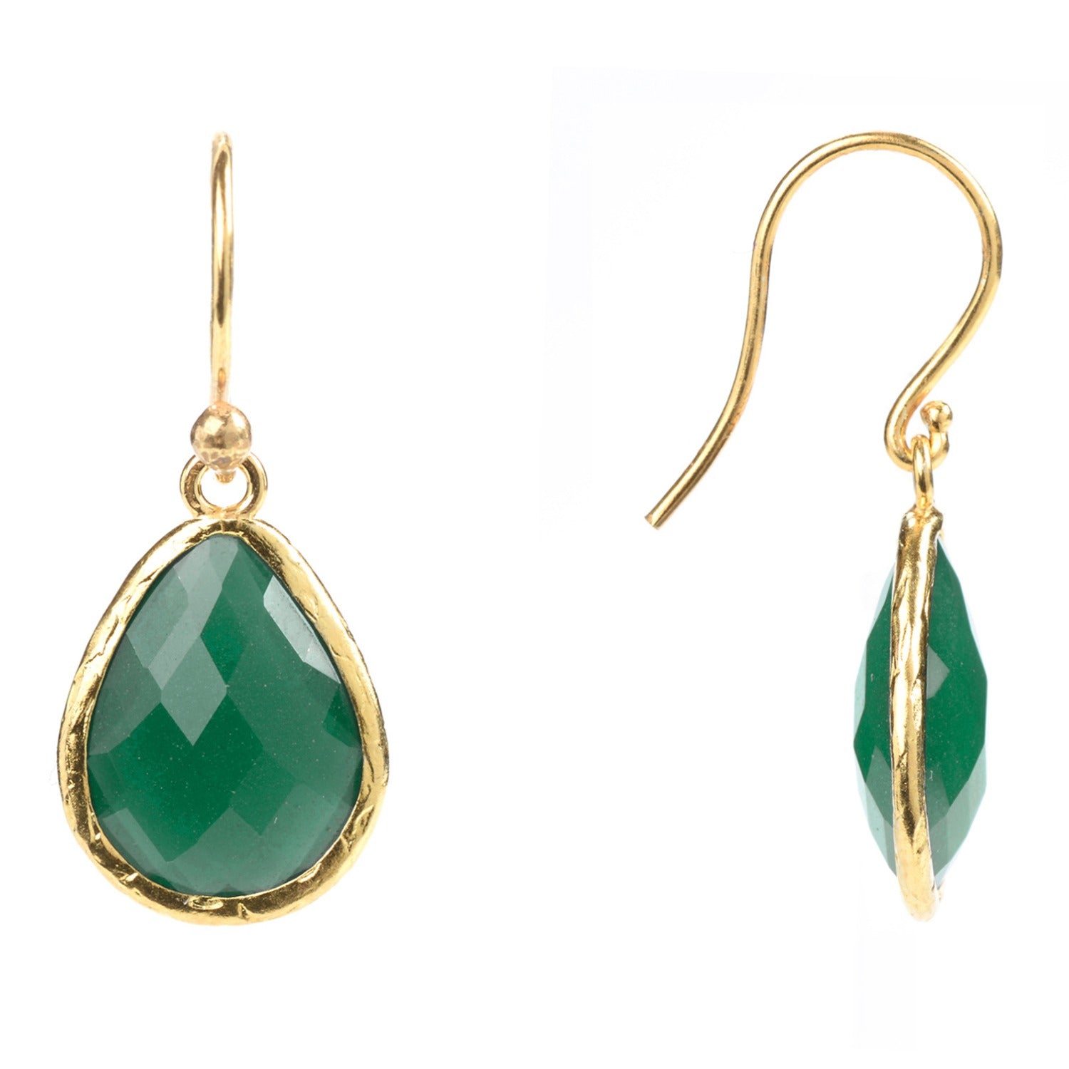 Petite Drop Earring Green Onyx