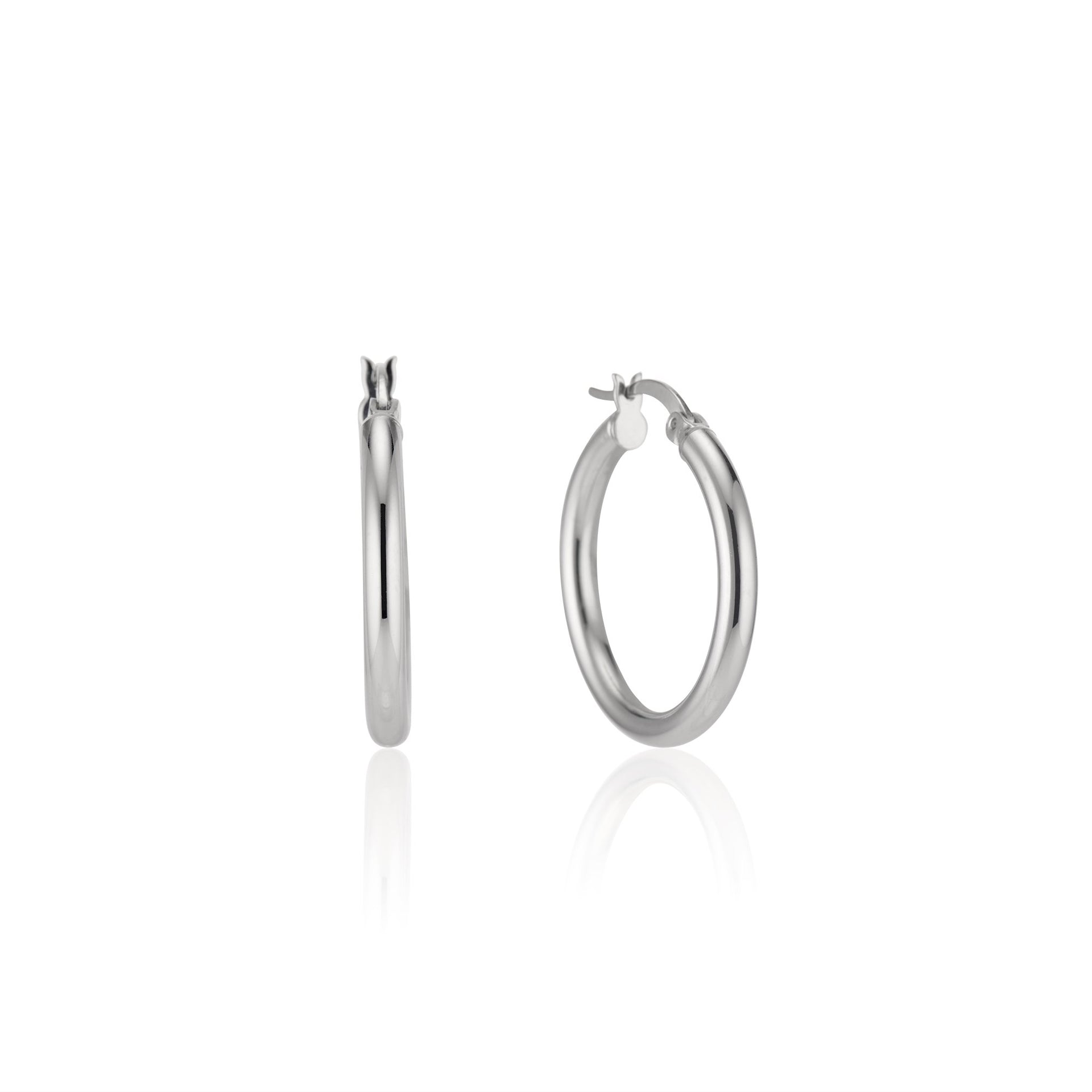 Thin Hoop Earring Silver