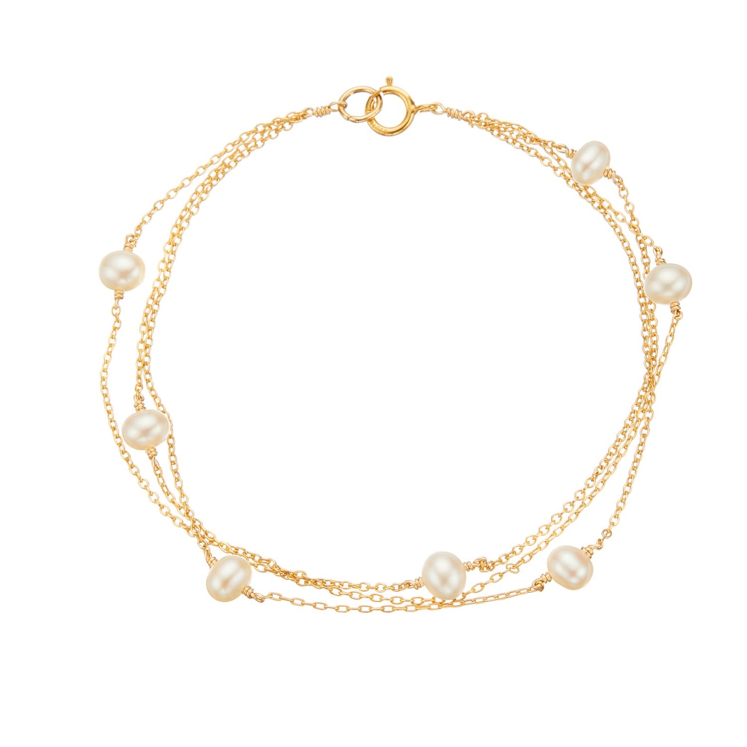 Gold Layered Pearl Bracelet