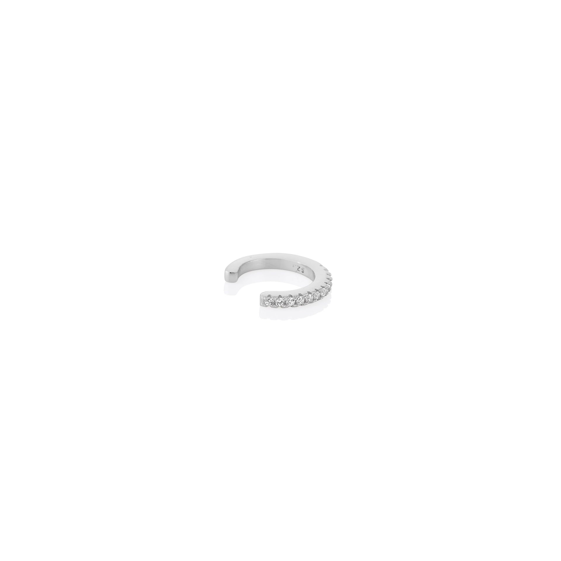 Pave Ear Cuff Silver