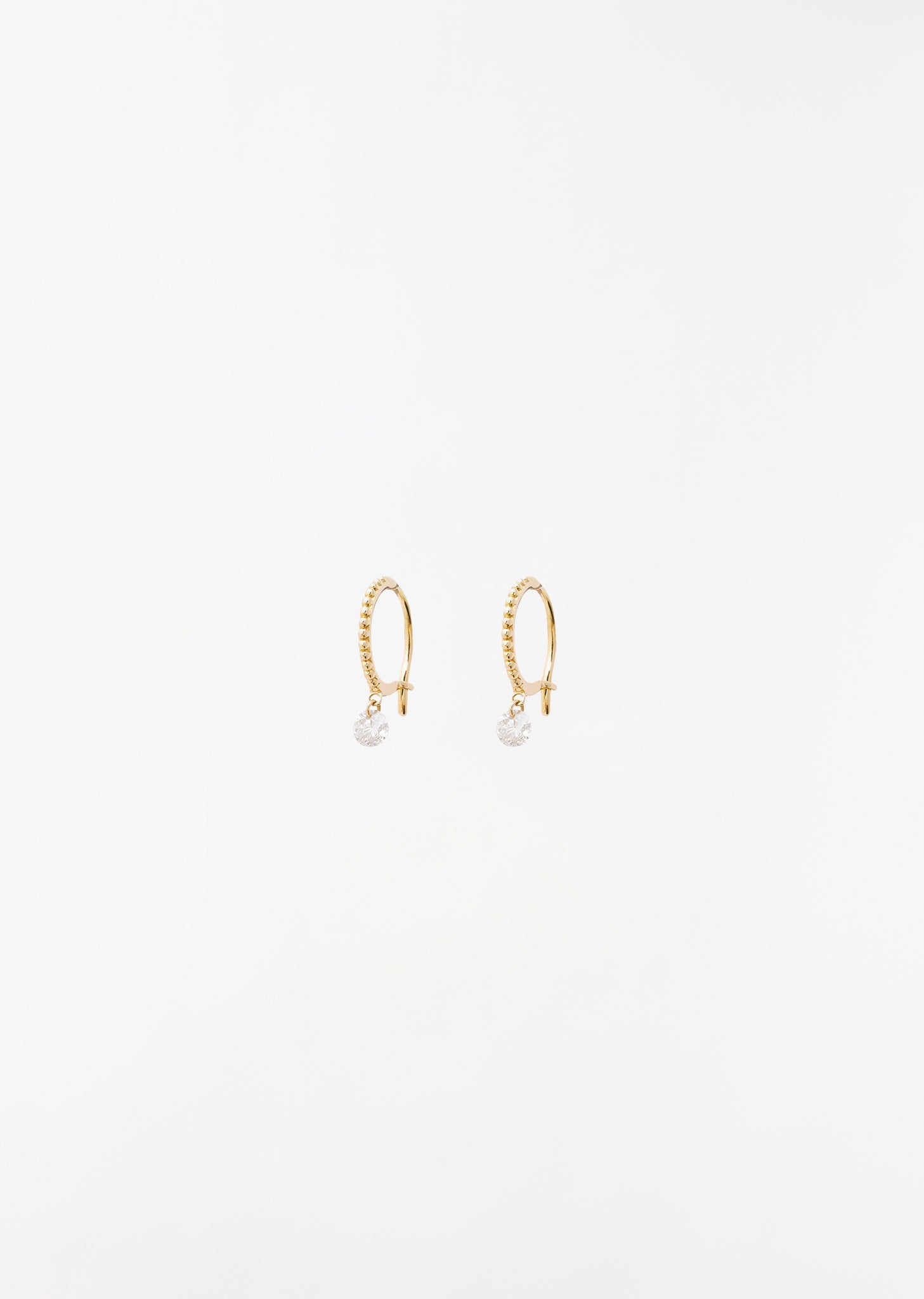 Set Free YG Diamond Mini Hoops