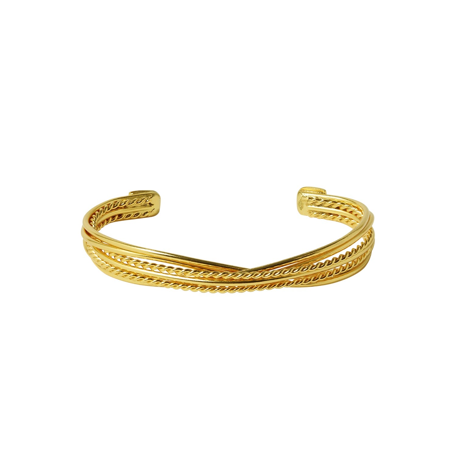 Rita Gold Textured Bangle Bracelet