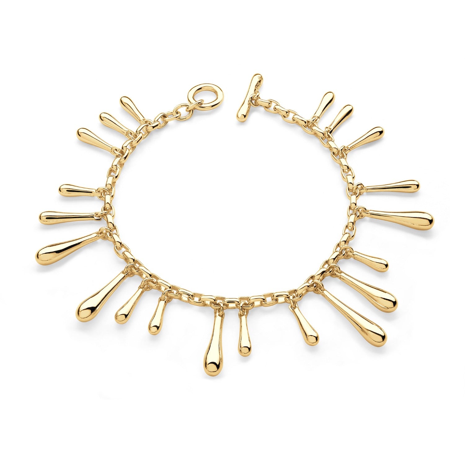 Multi Drop Bracelet Gold Vermeil