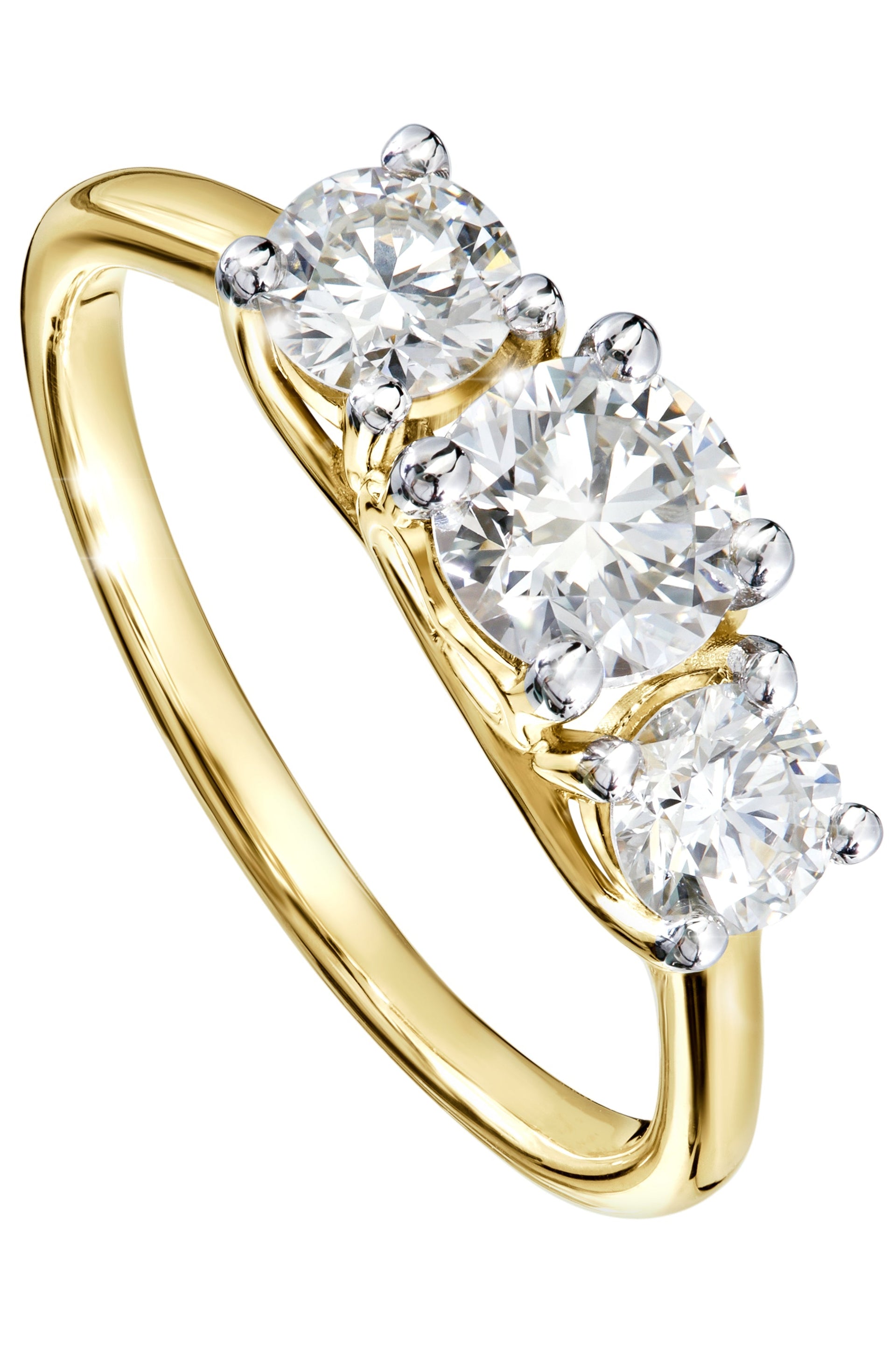 Audrey Yellow Gold One Carat Lab Grown Diamond Ring