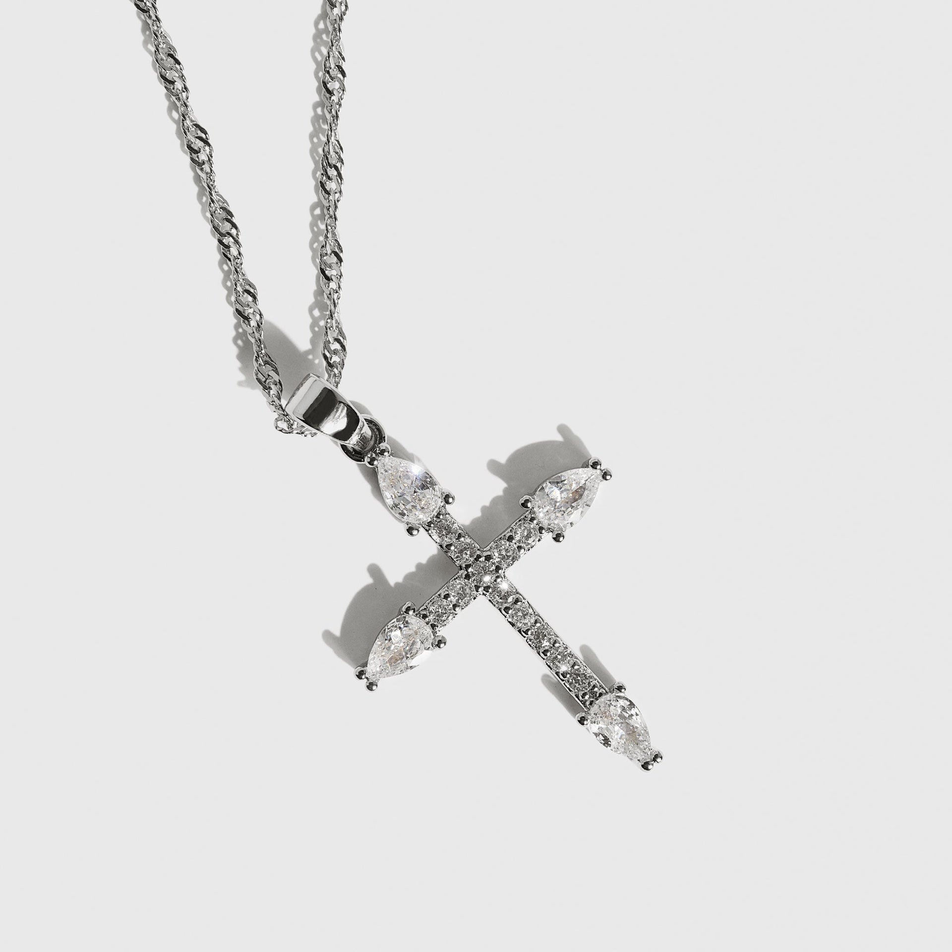 Sacred Cross Necklace Silver