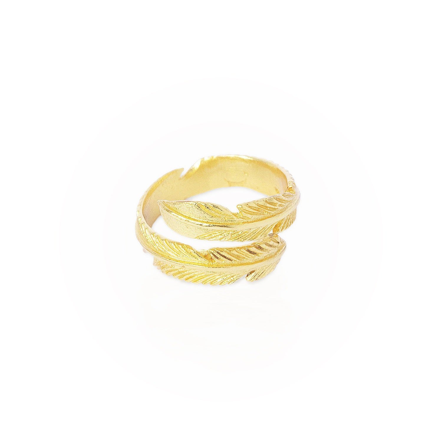 Gold Feather Ring 2