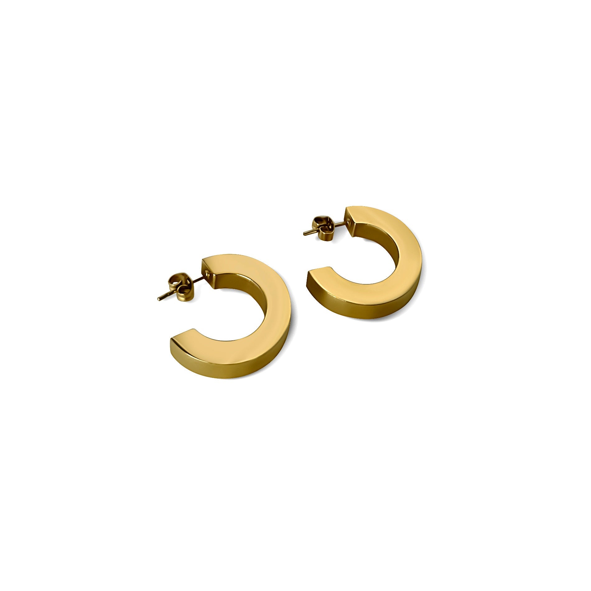 Flat edge hoop earrings top