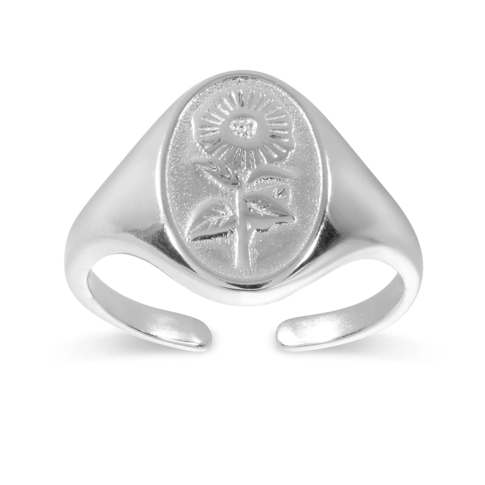 Sterling Silver Sunflower Ring