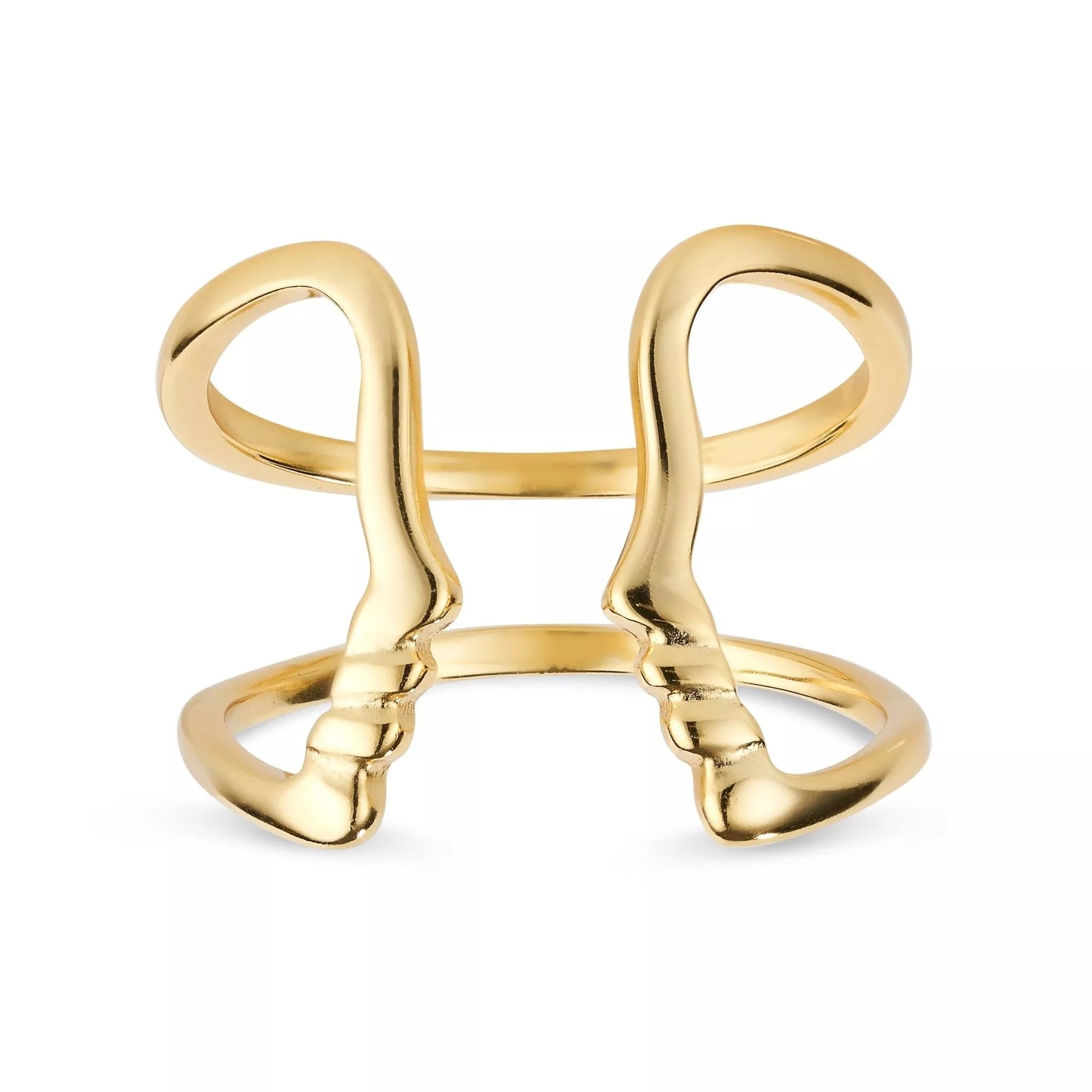 Thick Gold Statement Face Ring