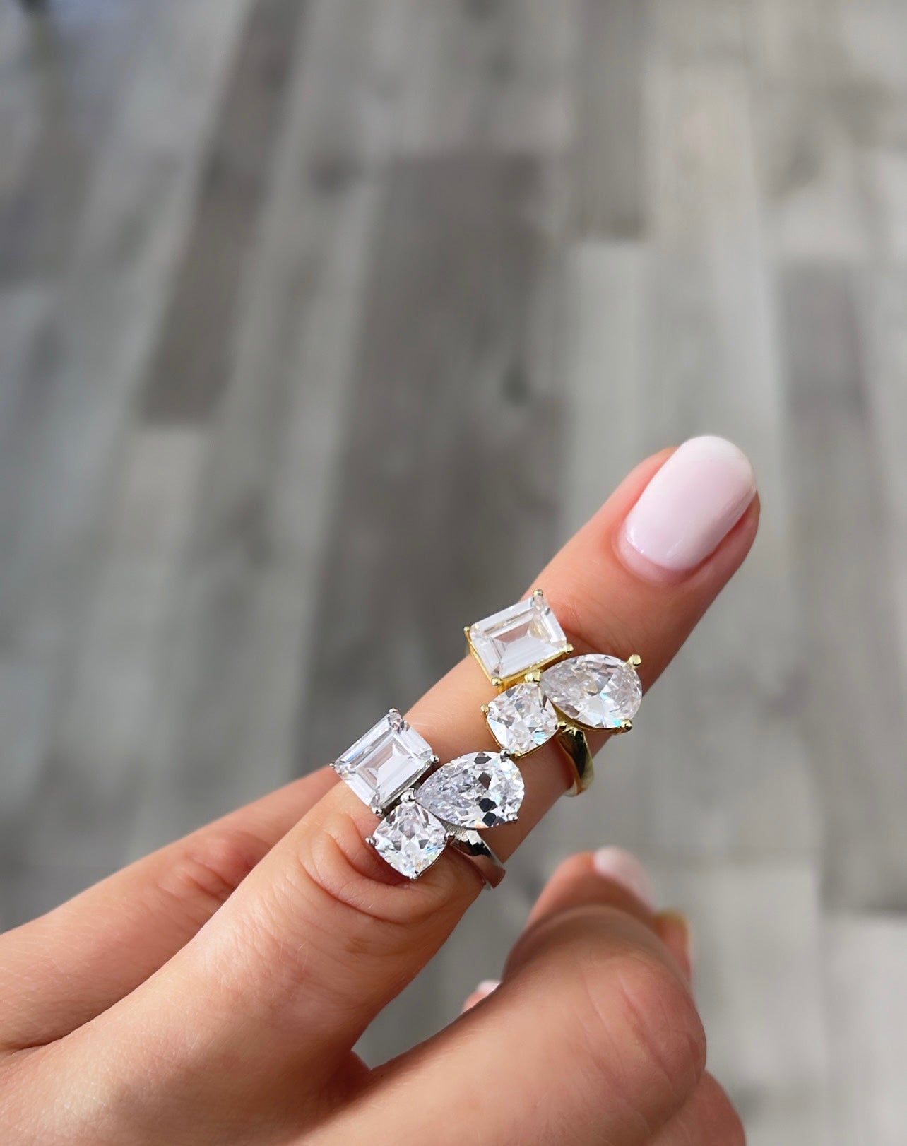 Three Stone Cocktail Ring