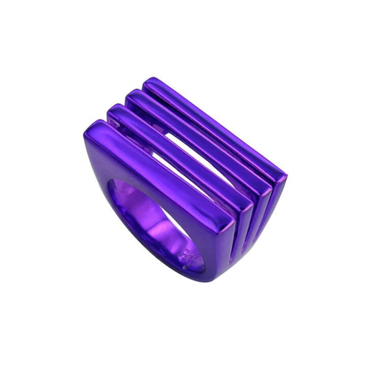 Leah Purple Stacked Ring