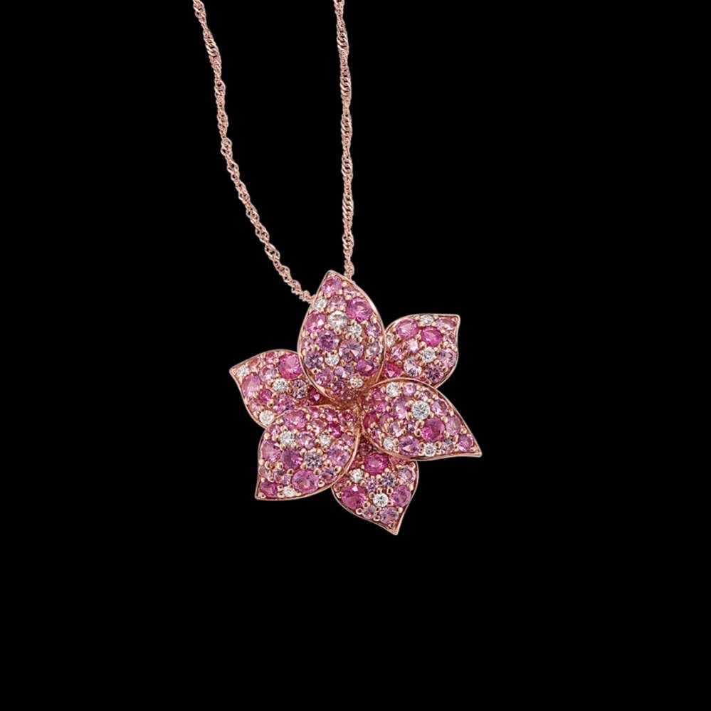 mosaic-pink-sapphire-diamond-flower-pendant