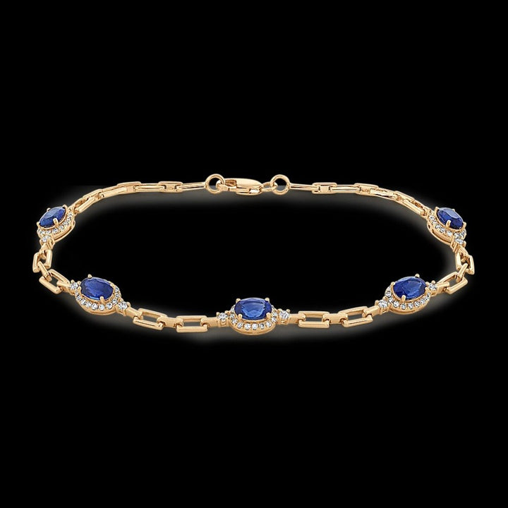 traditional-blue-sapphire-and-diamond-link-bracelet