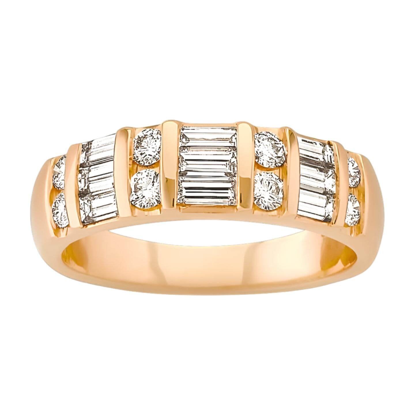 round-and-baguette-diamond-wedding-band