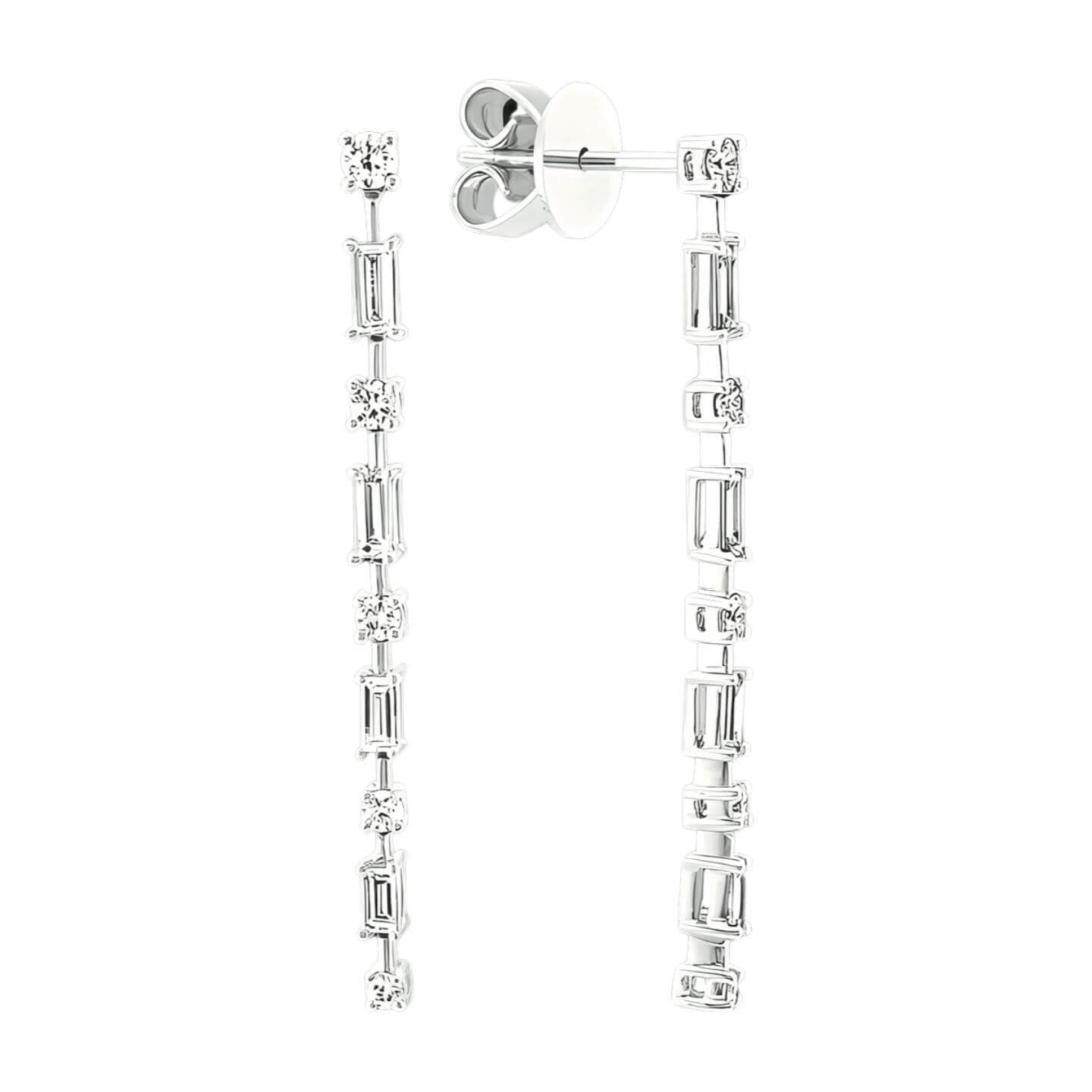 baguette-round-diamond-earrings