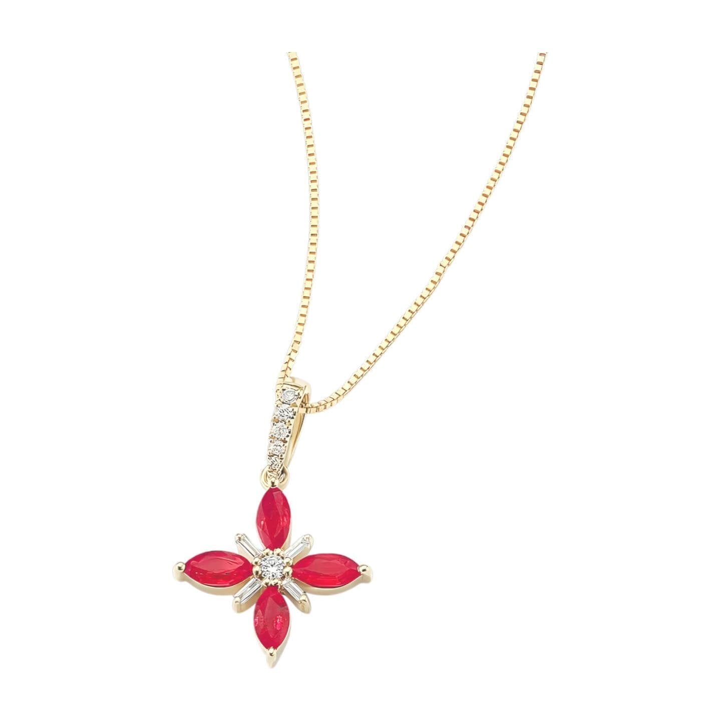 ruby-diamond-flower-pendant